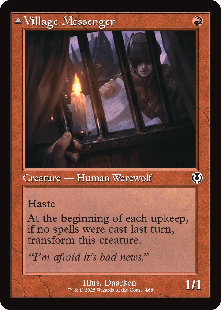 Village Messenger // Moonrise Intruder (Retro Frame) [Innistrad Remastered] | Good Games North