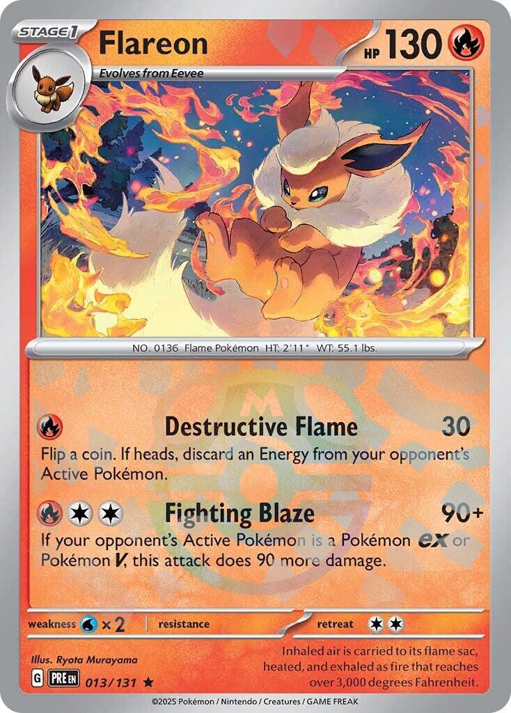Flareon (013/131) (Master Ball Pattern) [Scarlet & Violet: Prismatic Evolutions] | Good Games North