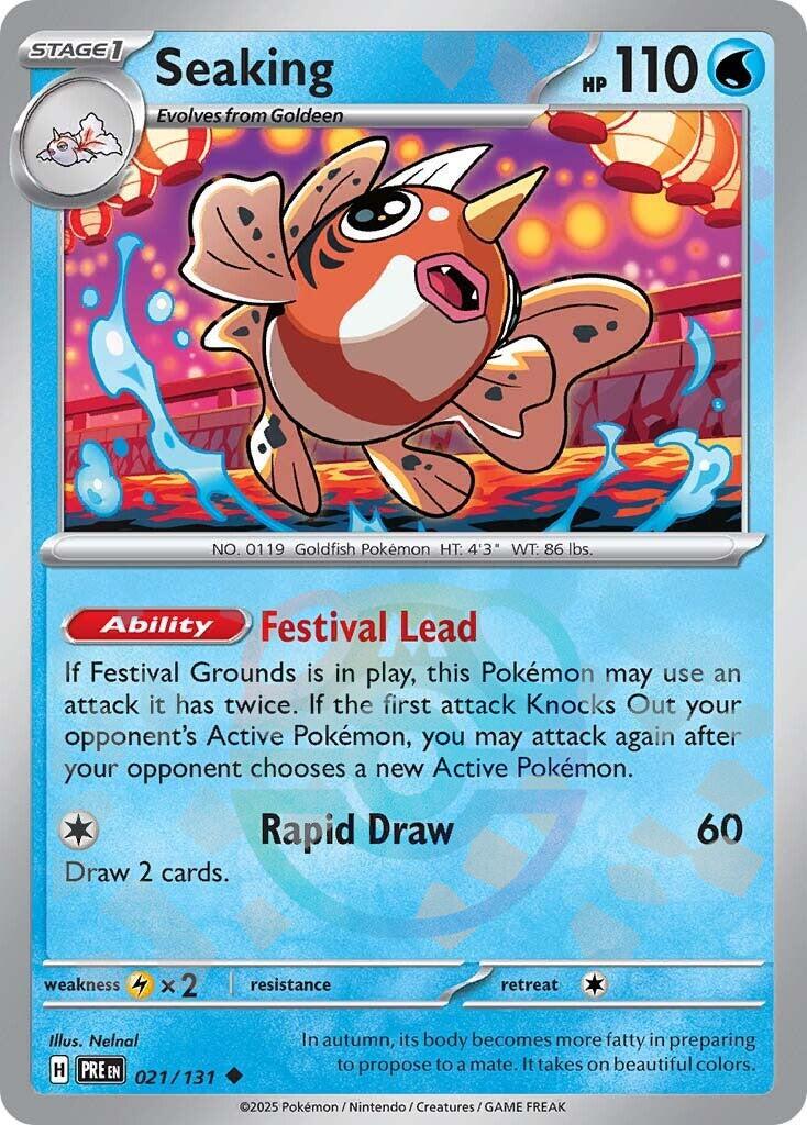 Seaking (021/131) (Master Ball Pattern) [Scarlet & Violet: Prismatic Evolutions] | Good Games North