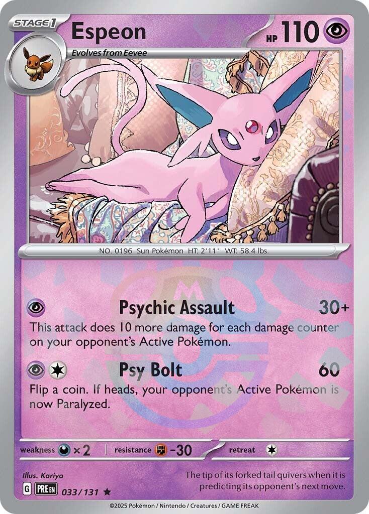 Espeon (033/131) (Master Ball Pattern) [Scarlet & Violet: Prismatic Evolutions] | Good Games North