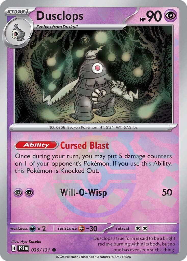 Dusclops (036/131) (Master Ball Pattern) [Scarlet & Violet: Prismatic Evolutions] | Good Games North