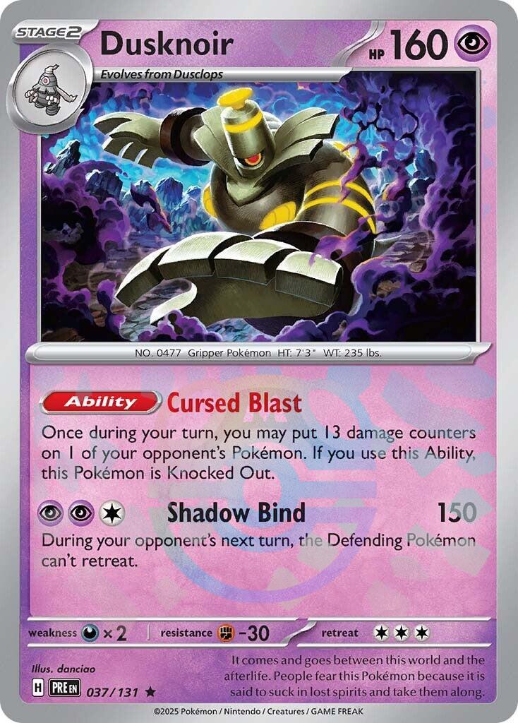 Dusknoir (037/131) (Master Ball Pattern) [Scarlet & Violet: Prismatic Evolutions] | Good Games North