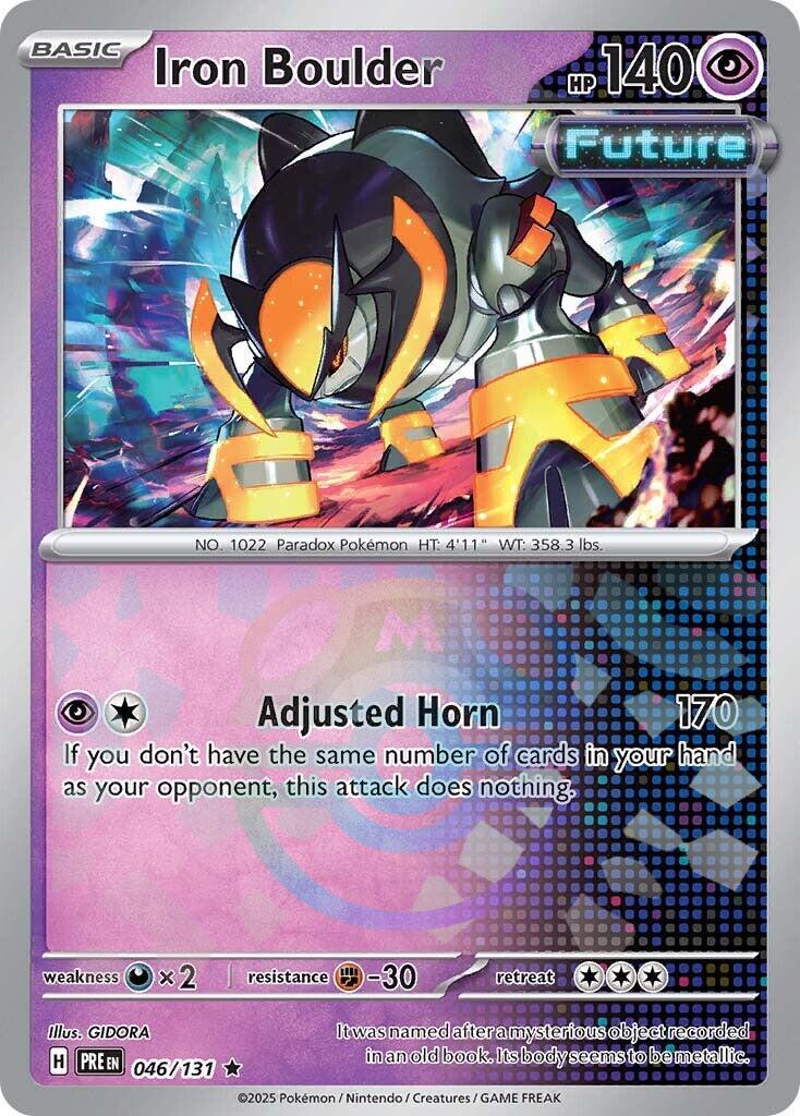 Iron Boulder (046/131) (Master Ball Pattern) [Scarlet & Violet: Prismatic Evolutions] | Good Games North