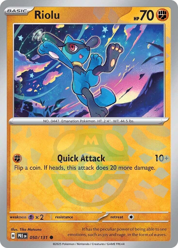 Riolu (050/131) (Master Ball Pattern) [Scarlet & Violet: Prismatic Evolutions] | Good Games North