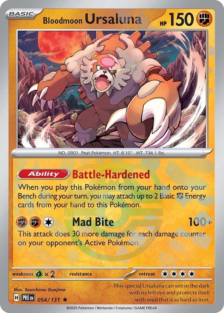 Bloodmoon Ursaluna (054/131) (Master Ball Pattern) [Scarlet & Violet: Prismatic Evolutions] | Good Games North