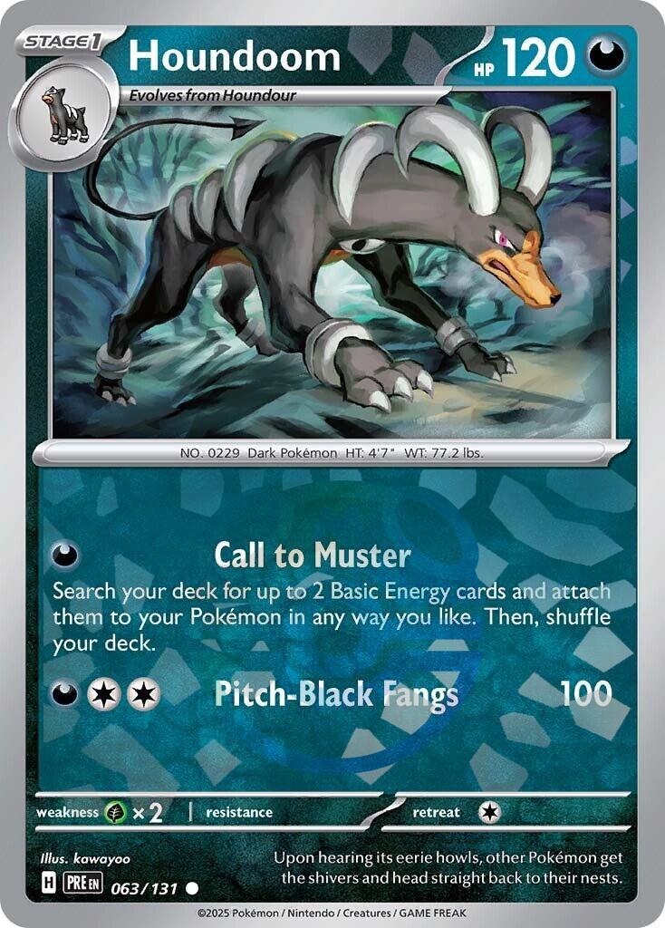 Houndoom (063/131) (Master Ball Pattern) [Scarlet & Violet: Prismatic Evolutions] | Good Games North