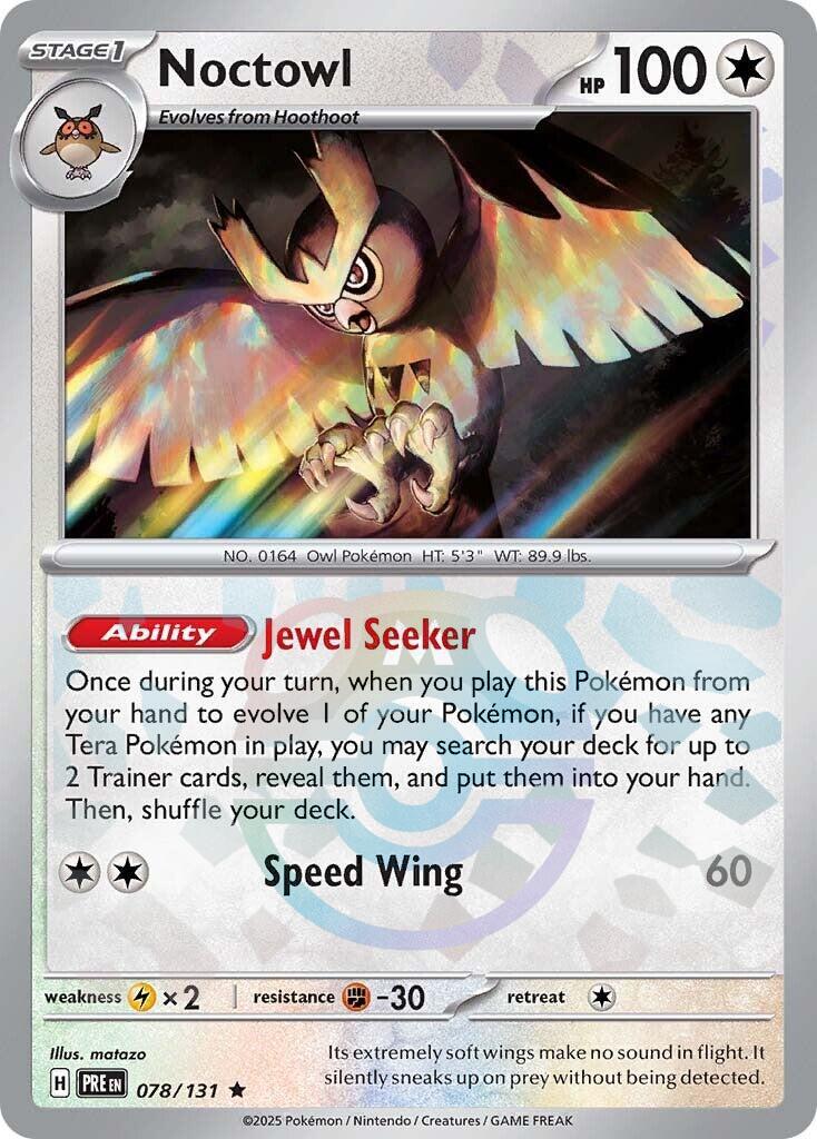 Noctowl (078/131) (Master Ball Pattern) [Scarlet & Violet: Prismatic Evolutions] | Good Games North