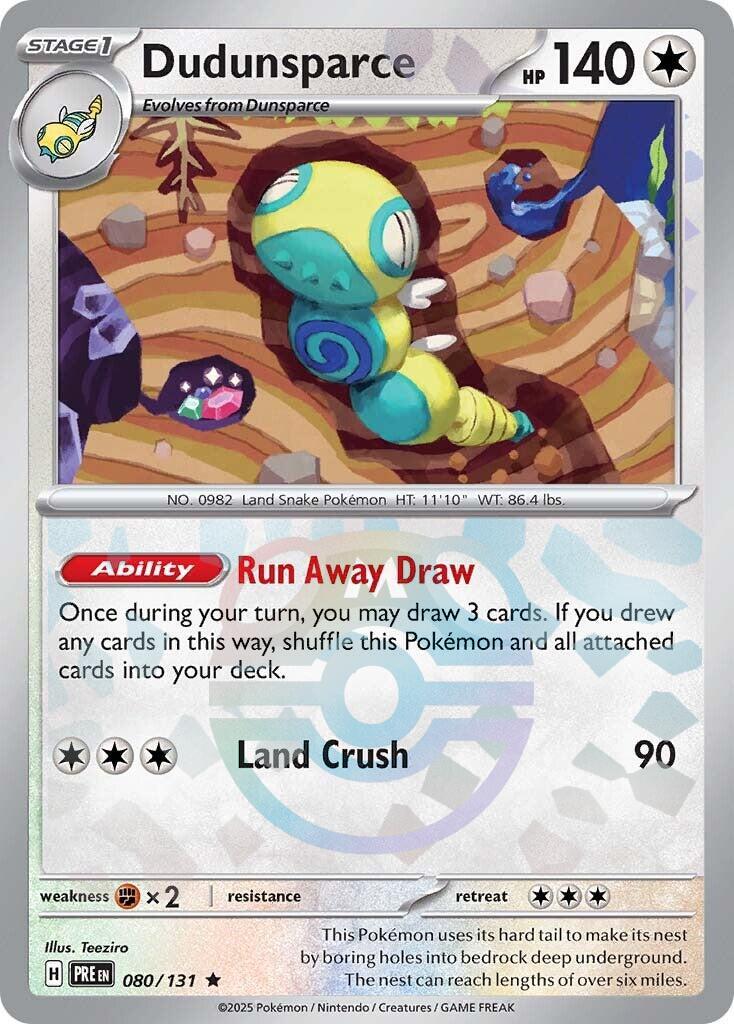 Dudunsparce (080/131) (Master Ball Pattern) [Scarlet & Violet: Prismatic Evolutions] | Good Games North