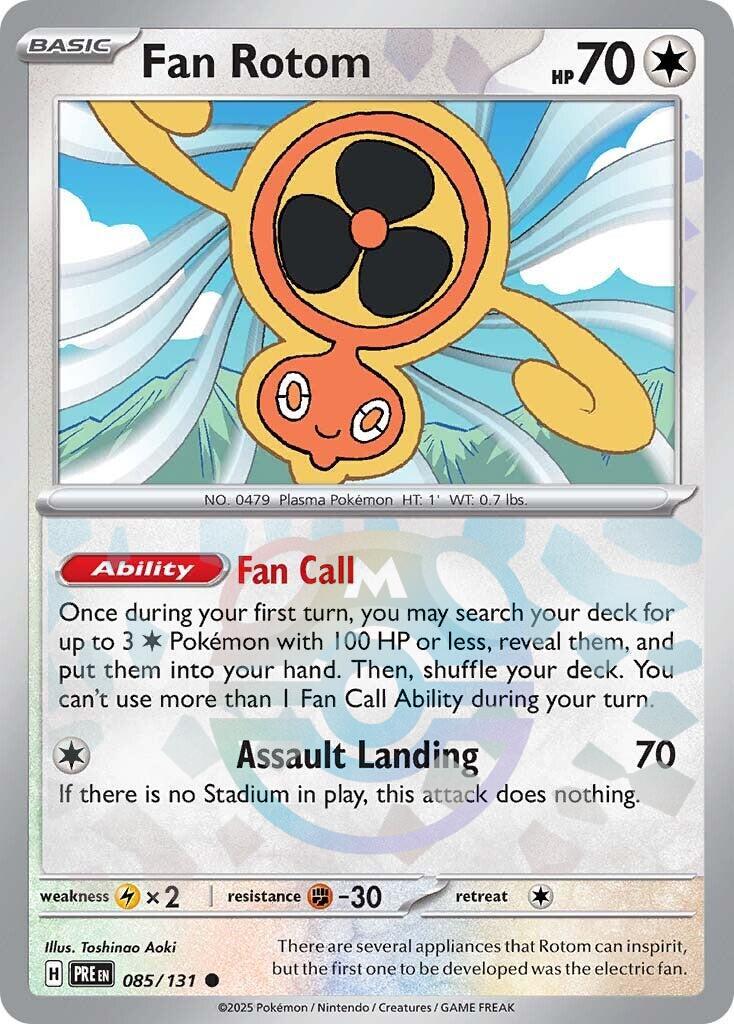 Fan Rotom (085/131) (Master Ball Pattern) [Scarlet & Violet: Prismatic Evolutions] | Good Games North