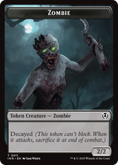 Zombie (0011) // Zombie (0012) Double-Sided Token [Innistrad Remastered Tokens] | Good Games North