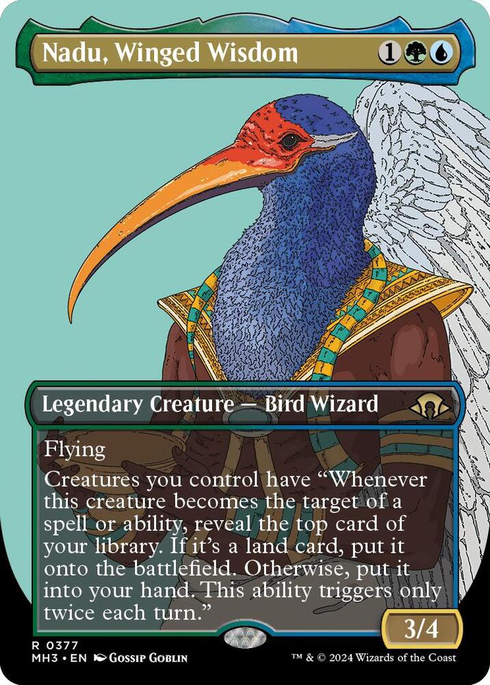 Nadu Winged Wisdom Borderless (Modern Horizons 3)  | Good Games North