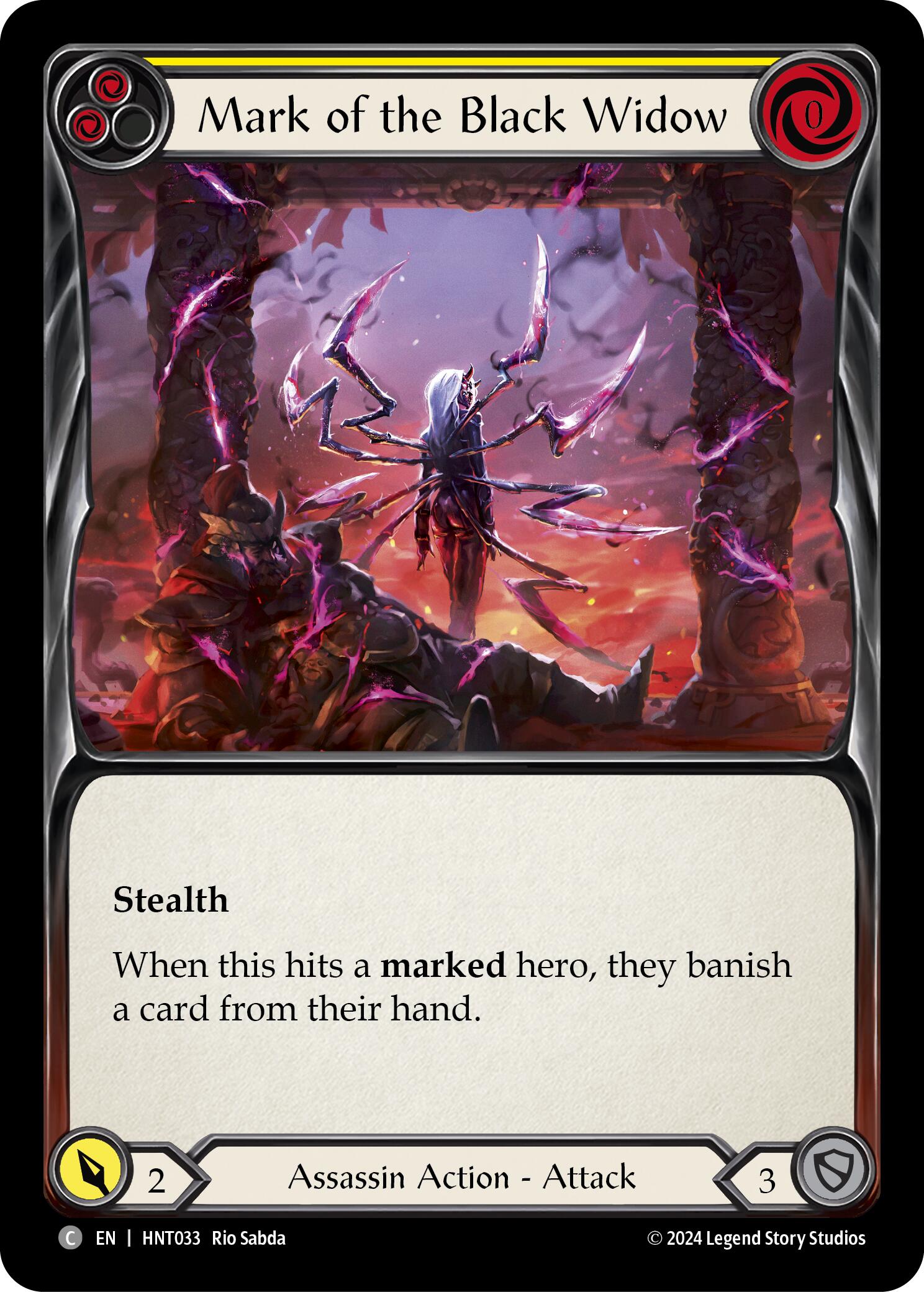 Mark of the Black Widow (Yellow) [HNT033] (The Hunted) | Good Games North