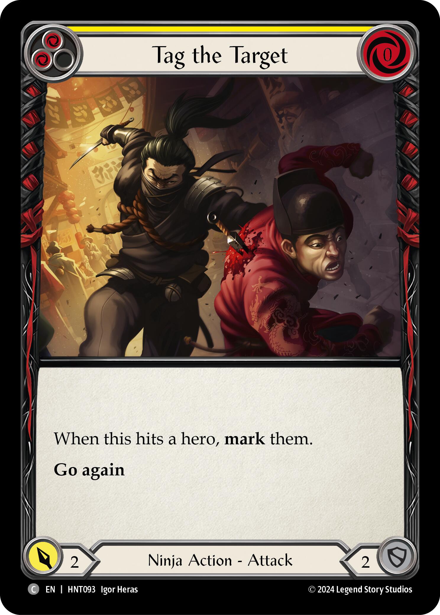 Tag the Target (Yellow) [HNT093] (The Hunted)  Rainbow Foil | Good Games North