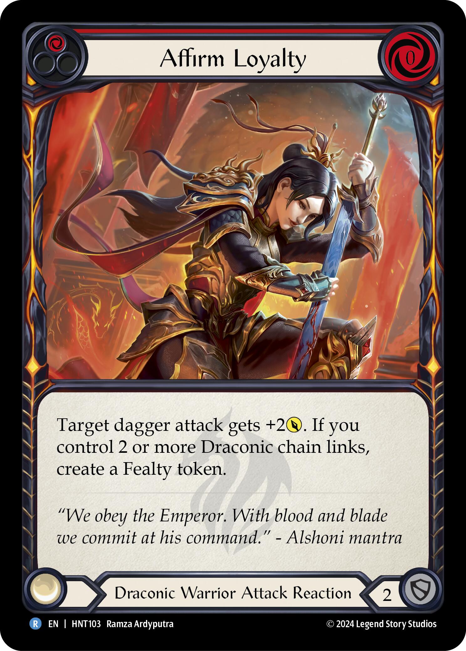 Affirm Loyalty (Red) [HNT103] (The Hunted)  Rainbow Foil | Good Games North