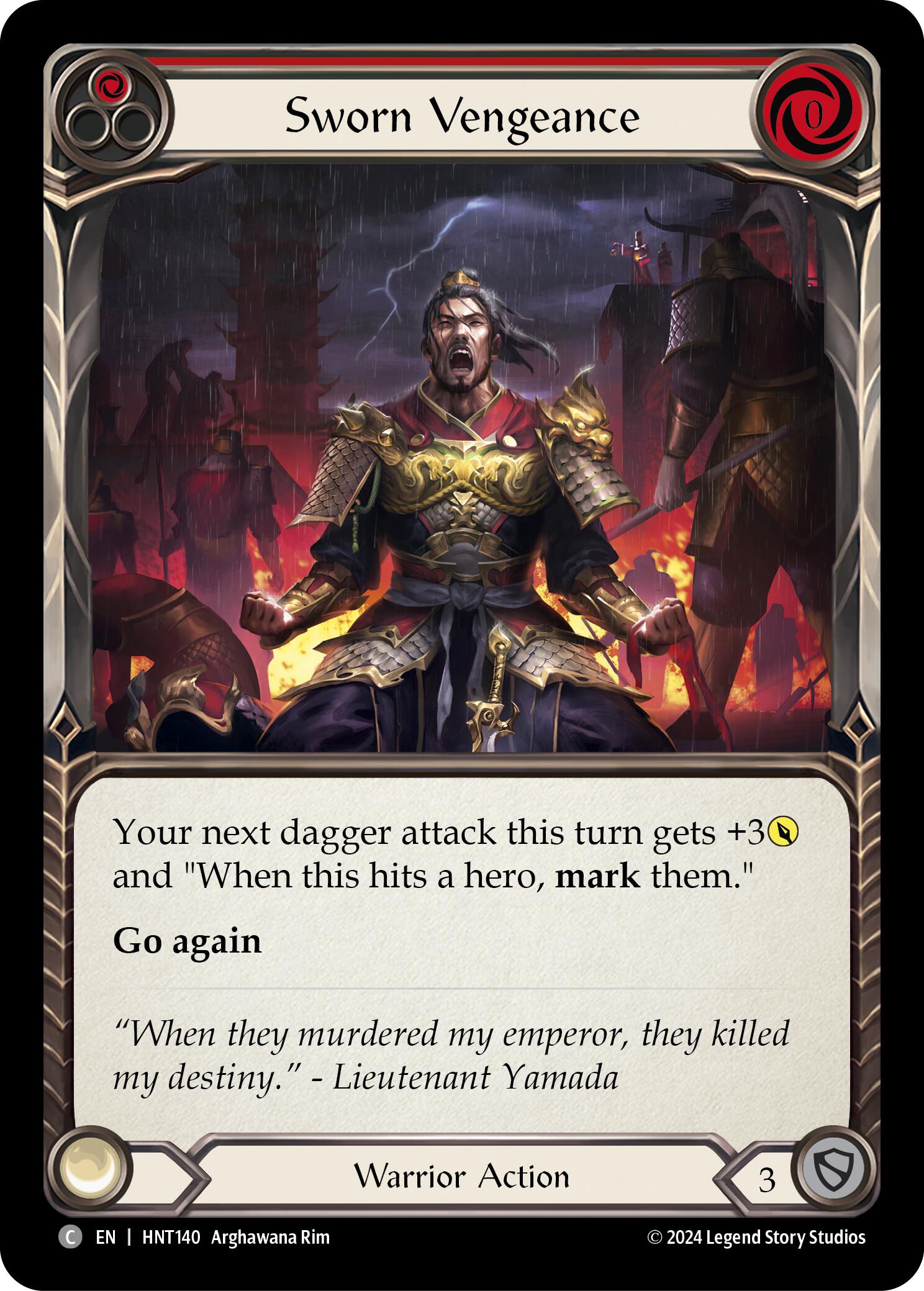Sworn Vengeance (Red) [HNT140] (The Hunted)  Rainbow Foil | Good Games North