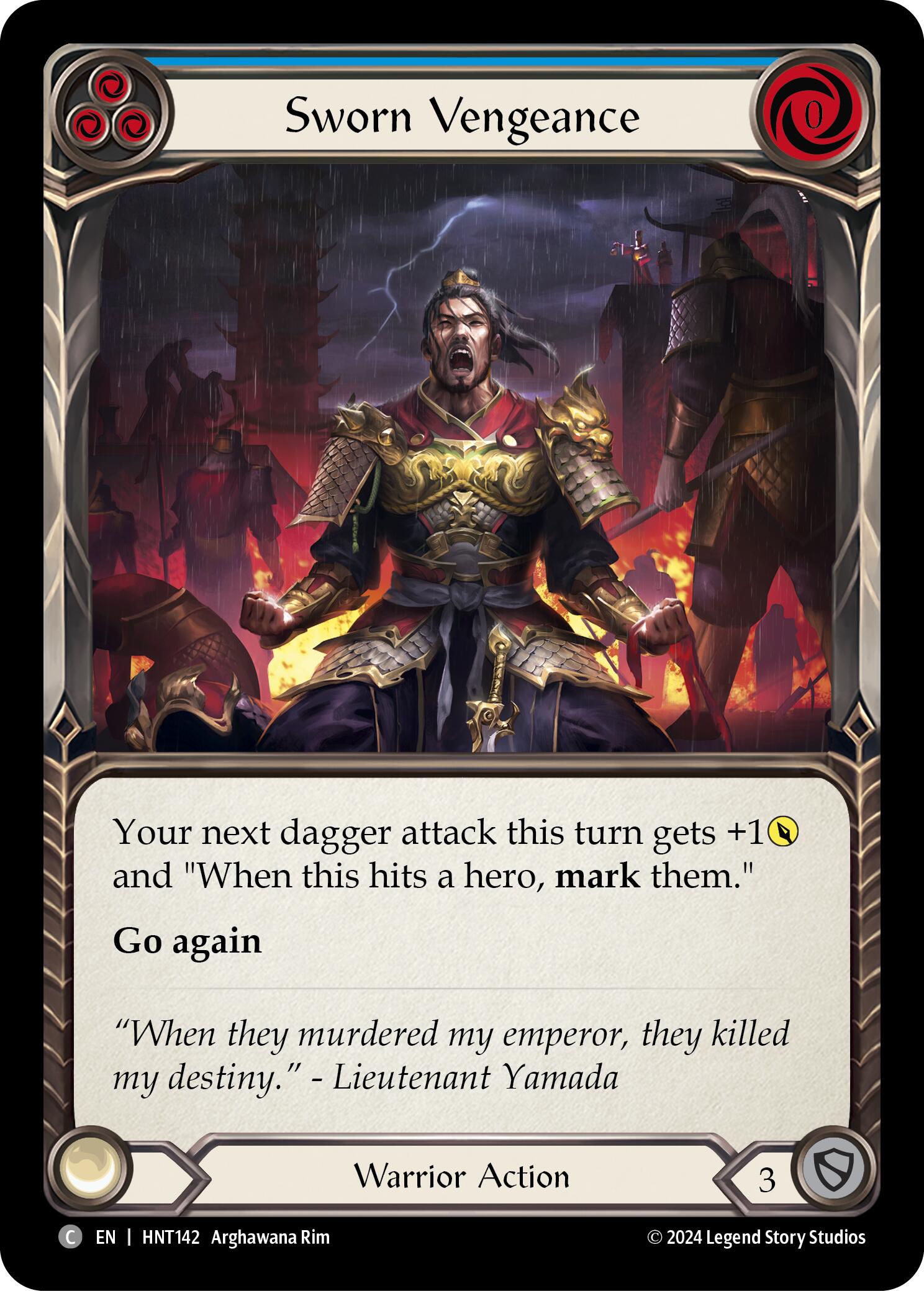 Sworn Vengeance (Blue) [HNT142] (The Hunted) | Good Games North