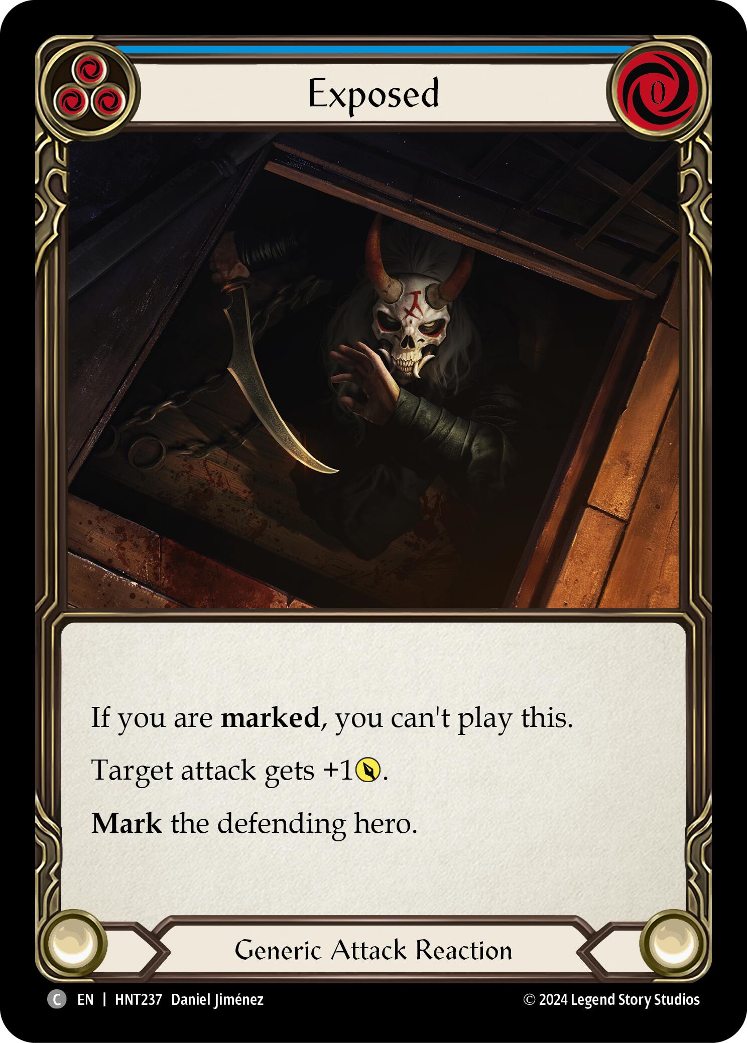 Exposed (Blue) [HNT237] (The Hunted)  Rainbow Foil | Good Games North