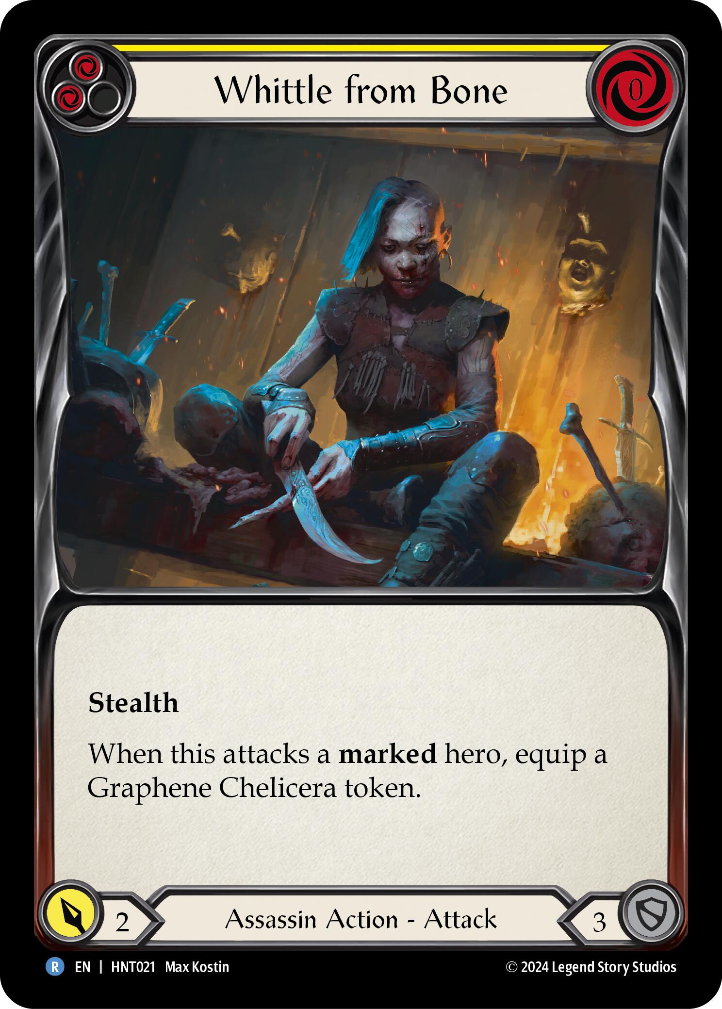 Whittle from Bone (Yellow) [HNT021] (The Hunted)  Rainbow Foil | Good Games North