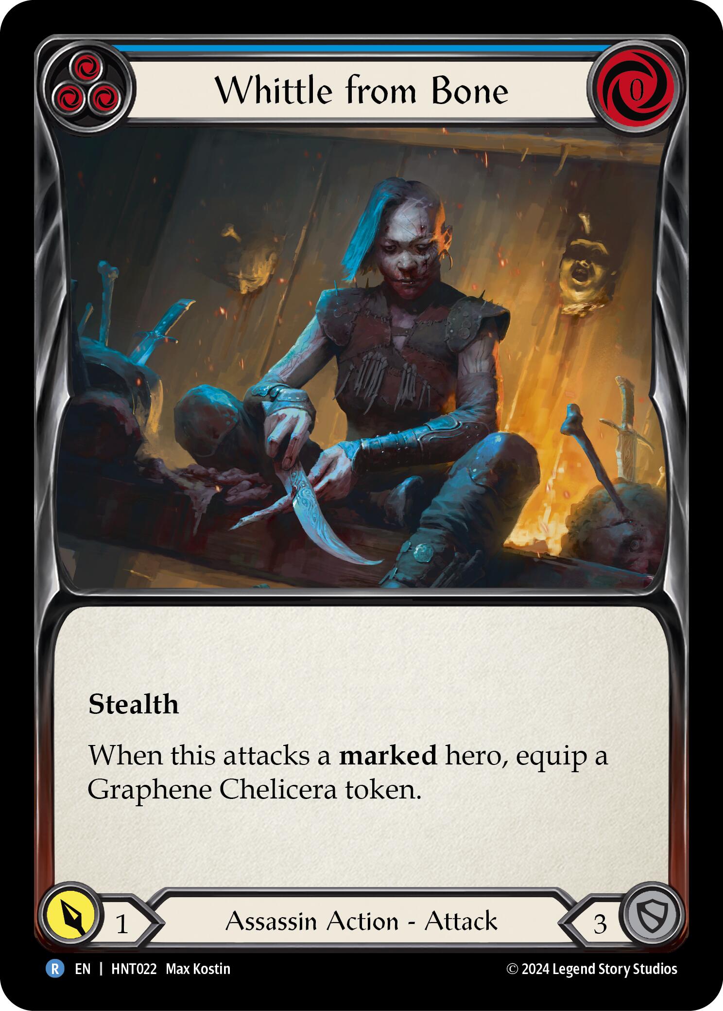 Whittle from Bone (Blue) [HNT022] (The Hunted)  Rainbow Foil | Good Games North