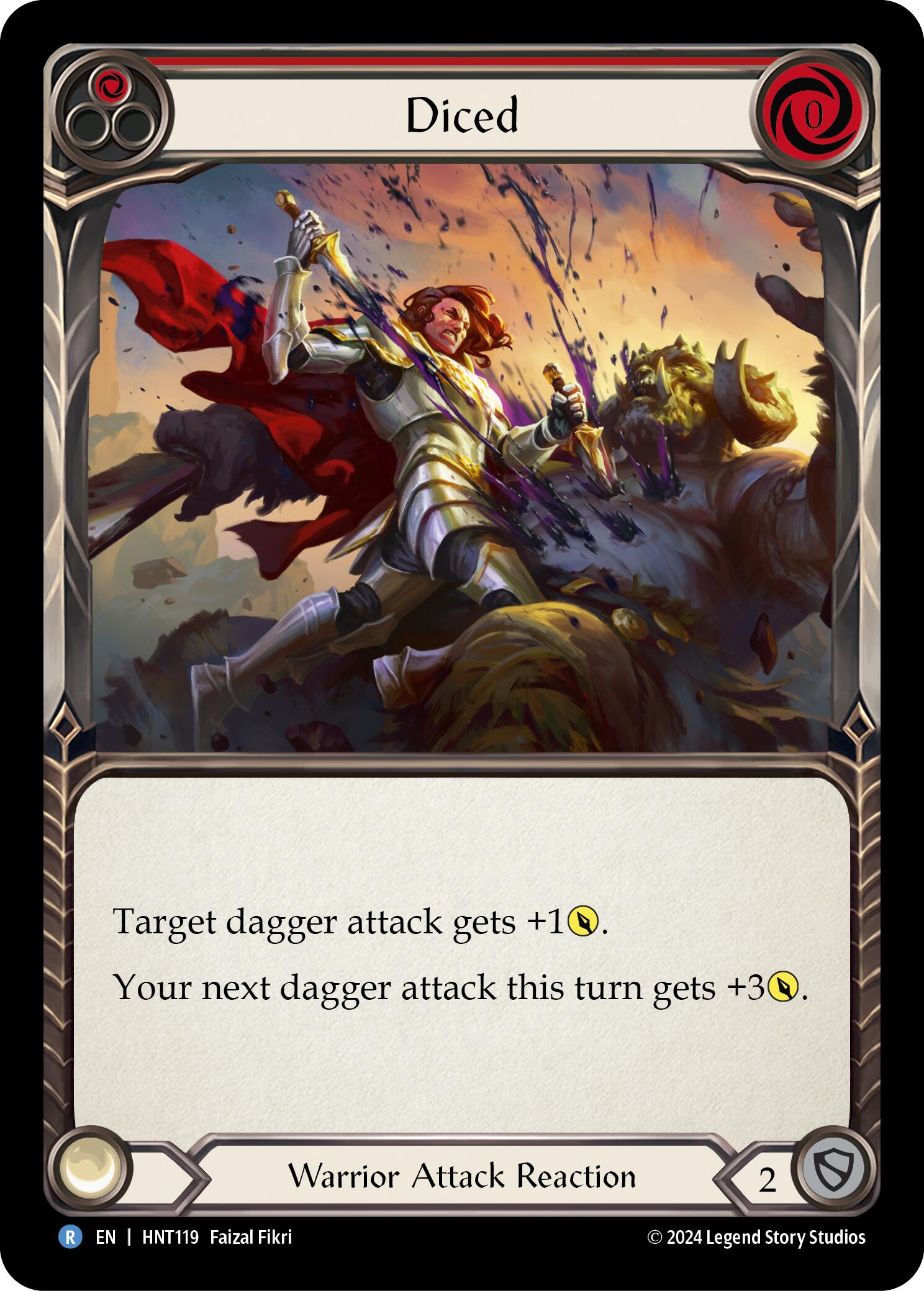 Diced (Red) [HNT119] (The Hunted)  Rainbow Foil | Good Games North