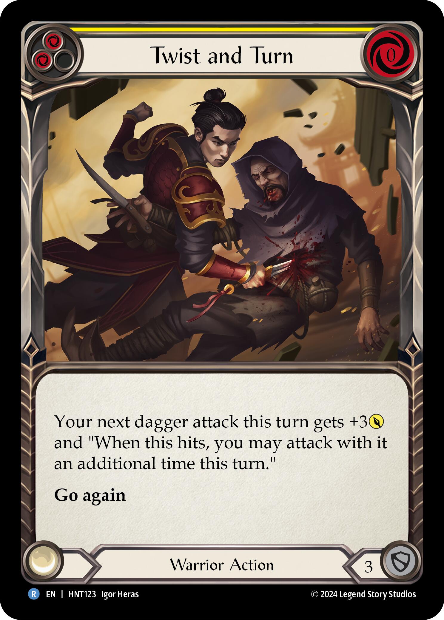 Twist and Turn (Yellow) [HNT123] (The Hunted)  Rainbow Foil | Good Games North