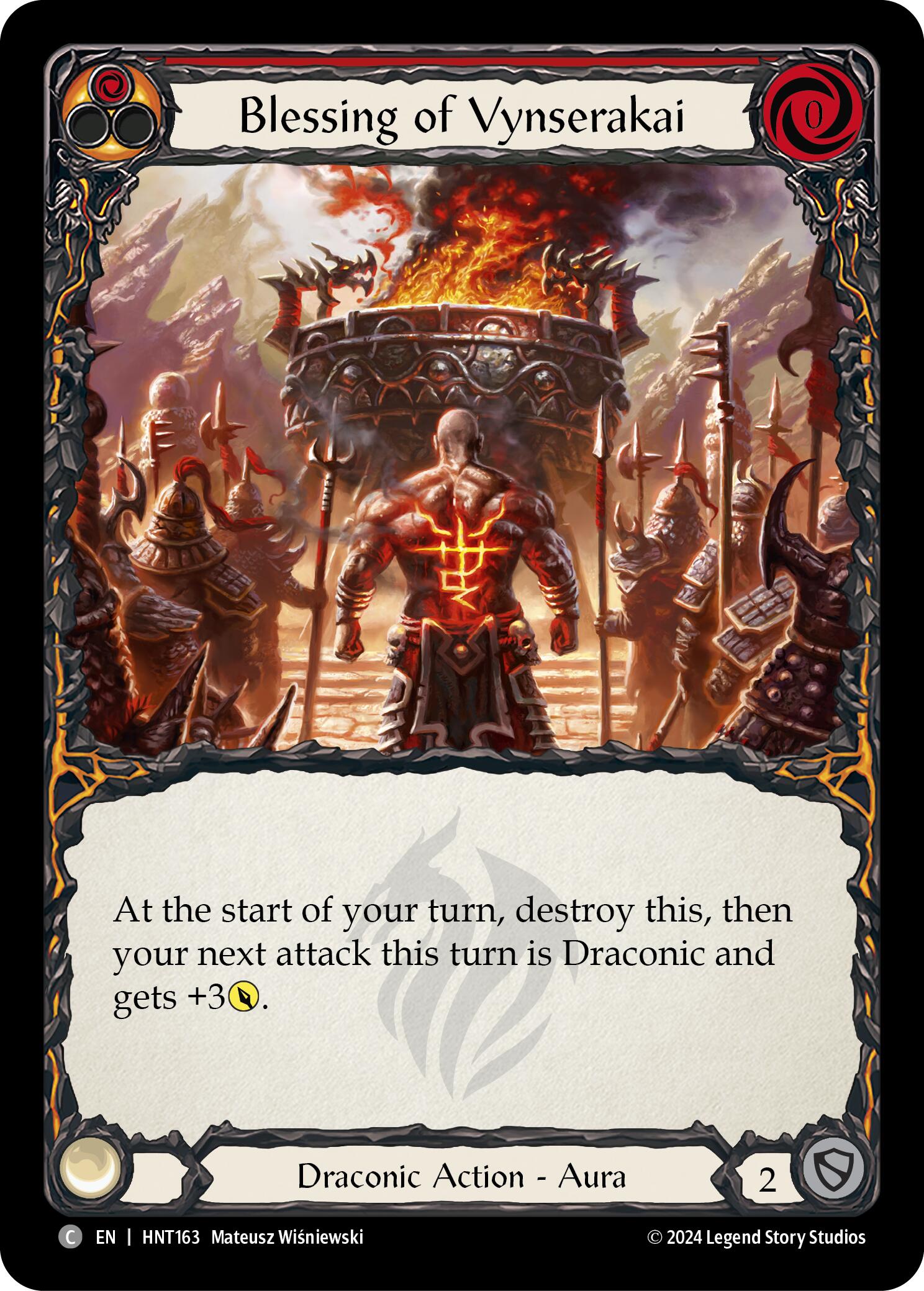 Blessing of Vynserakai (Red) [HNT163] (The Hunted)  Rainbow Foil | Good Games North