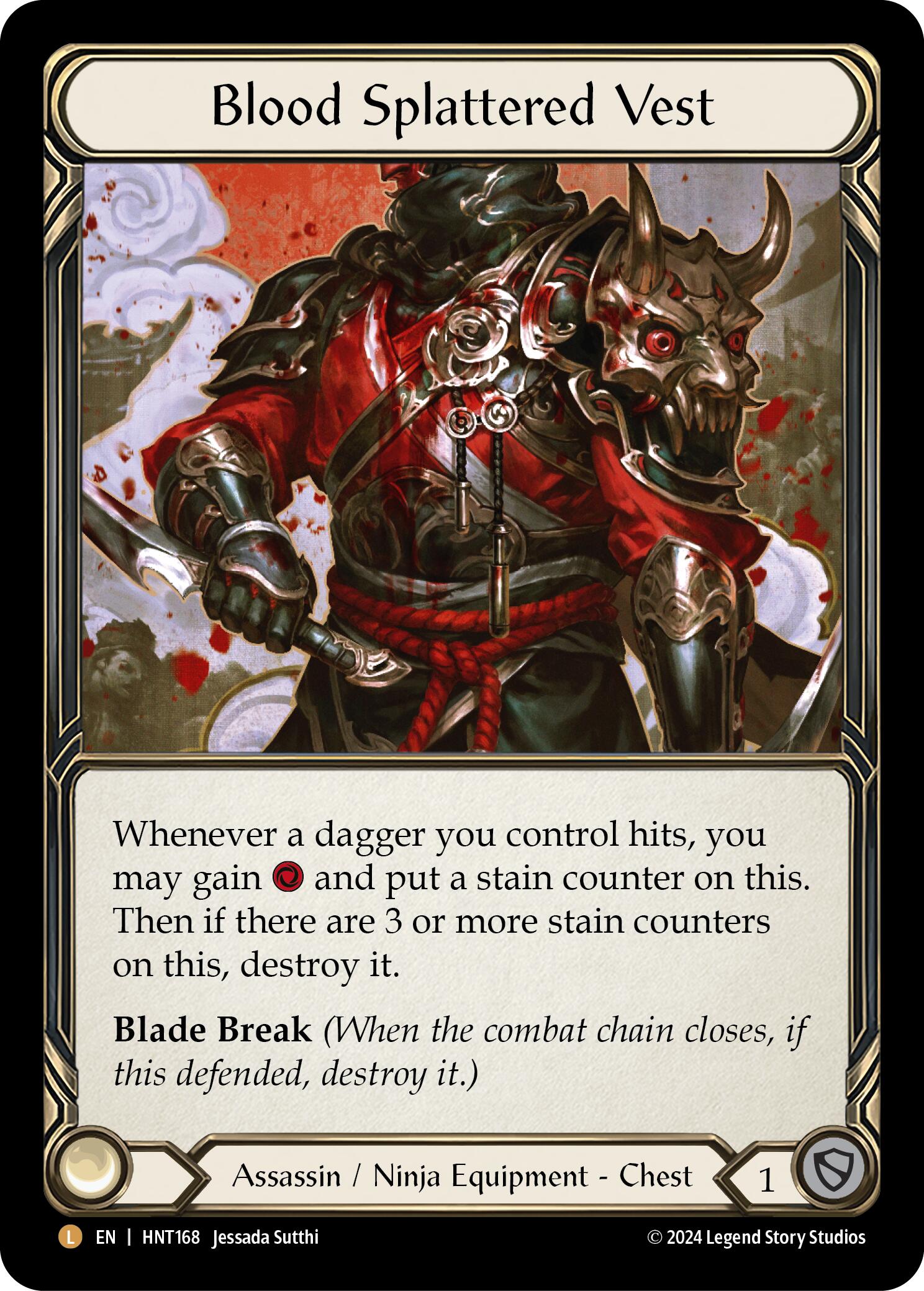 Blood Splattered Vest [HNT168] (The Hunted)  Rainbow Foil | Good Games North