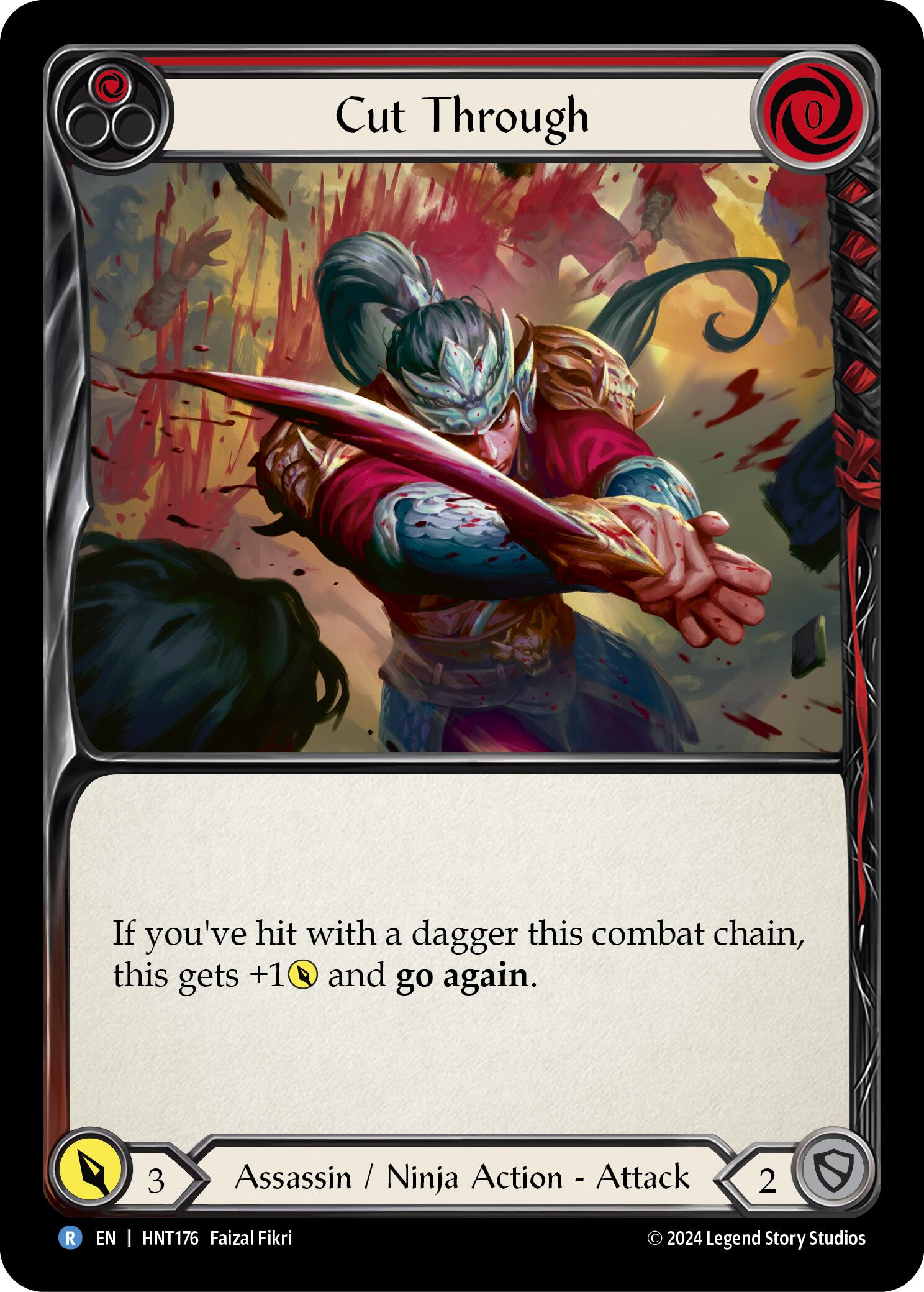 Cut Through (Red) [HNT176] (The Hunted)  Rainbow Foil | Good Games North