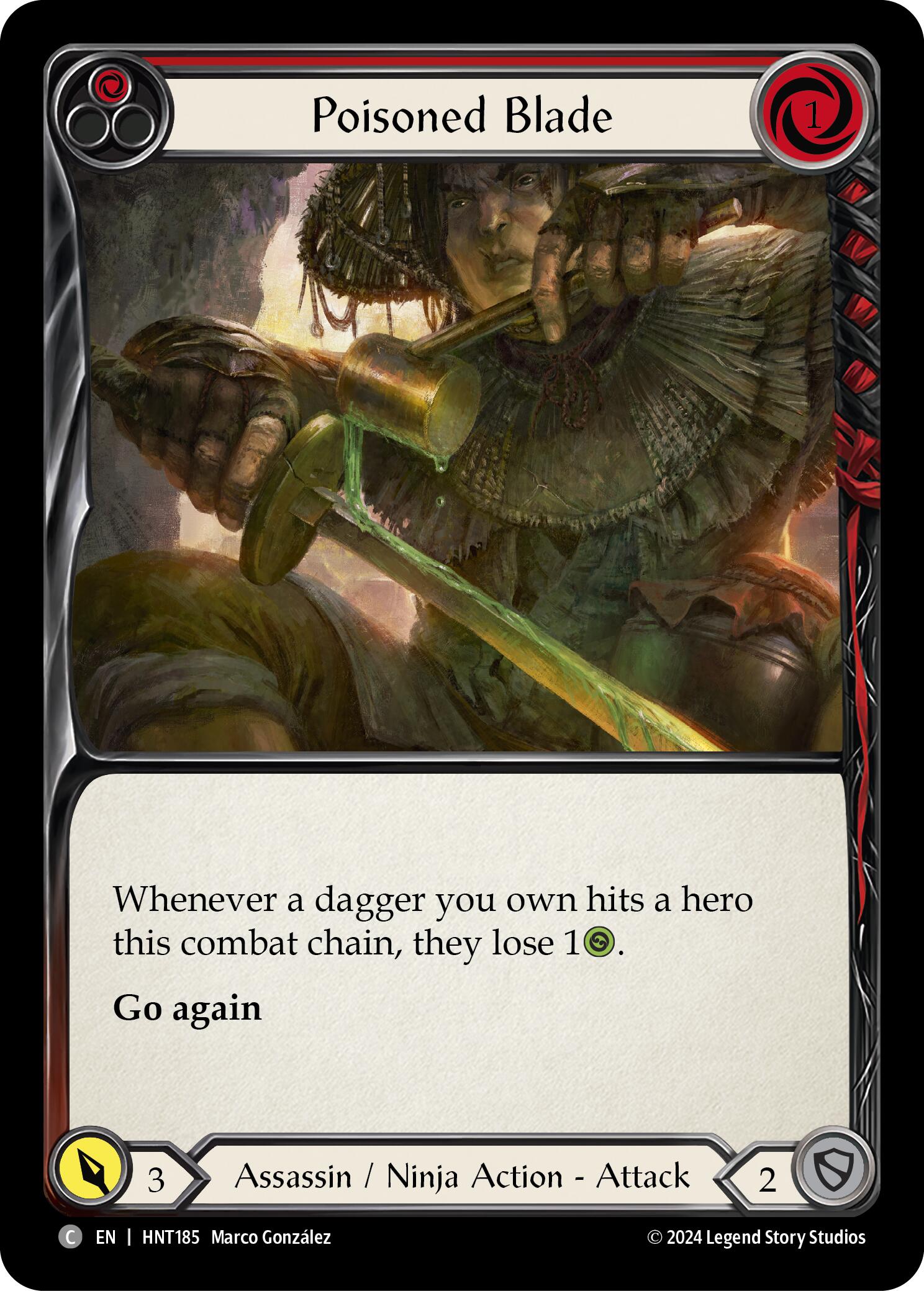 Poisoned Blade (Red) [HNT185] (The Hunted)  Rainbow Foil | Good Games North
