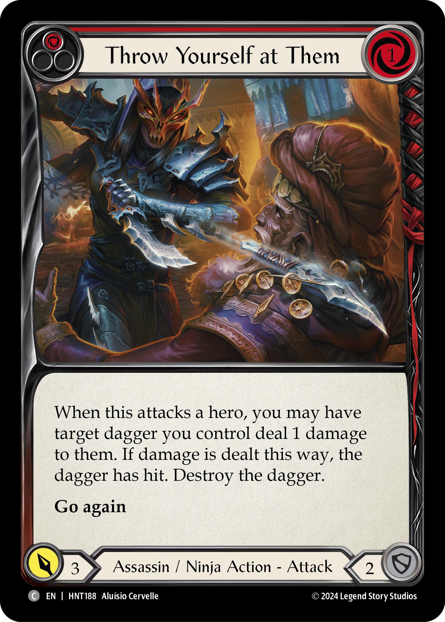 Throw Yourself at Them (Red) [HNT188] (The Hunted)  Rainbow Foil | Good Games North
