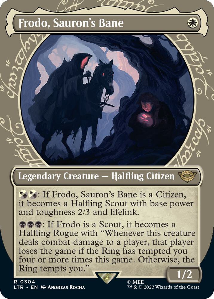 Frodo, Sauron's Bane 304 (Universes Beyond: The Lord of the Rings: Tales of Middle-earth)  - Showcase Foil | Good Games North