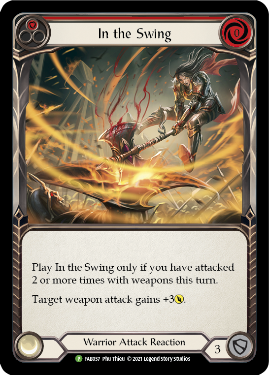 In the Swing (Red) [FAB057] (Promo)  Rainbow Foil | Good Games North