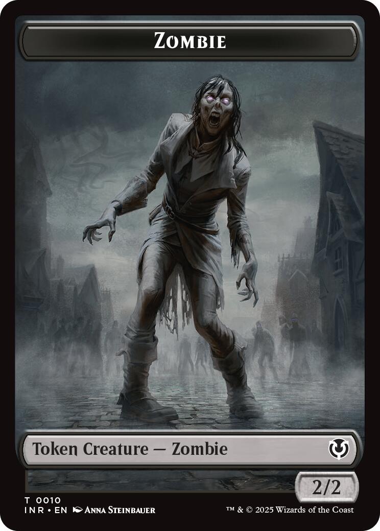 Zombie (0010) // Blood Double-Sided Token [Innistrad Remastered Tokens] | Good Games North
