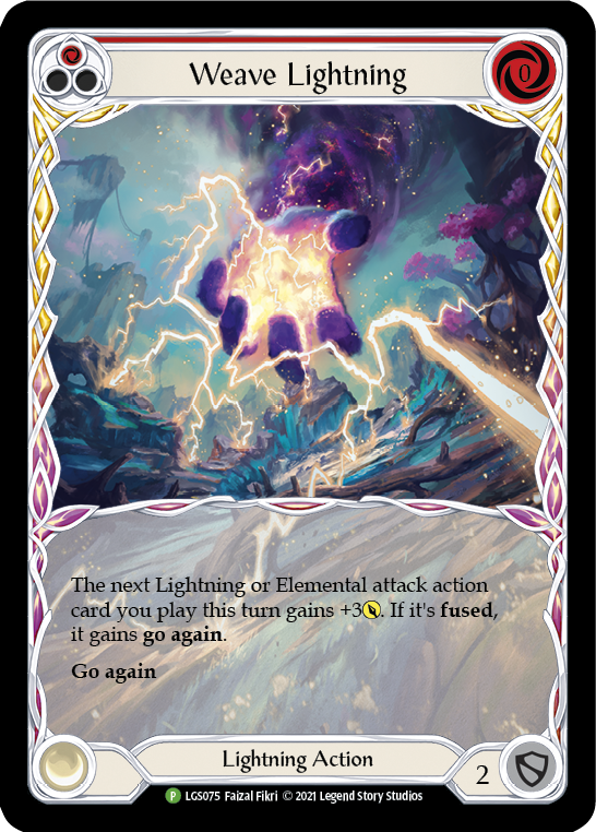 Weave Lightning (Red) [LGS075] (Promo)  Rainbow Foil | Good Games North