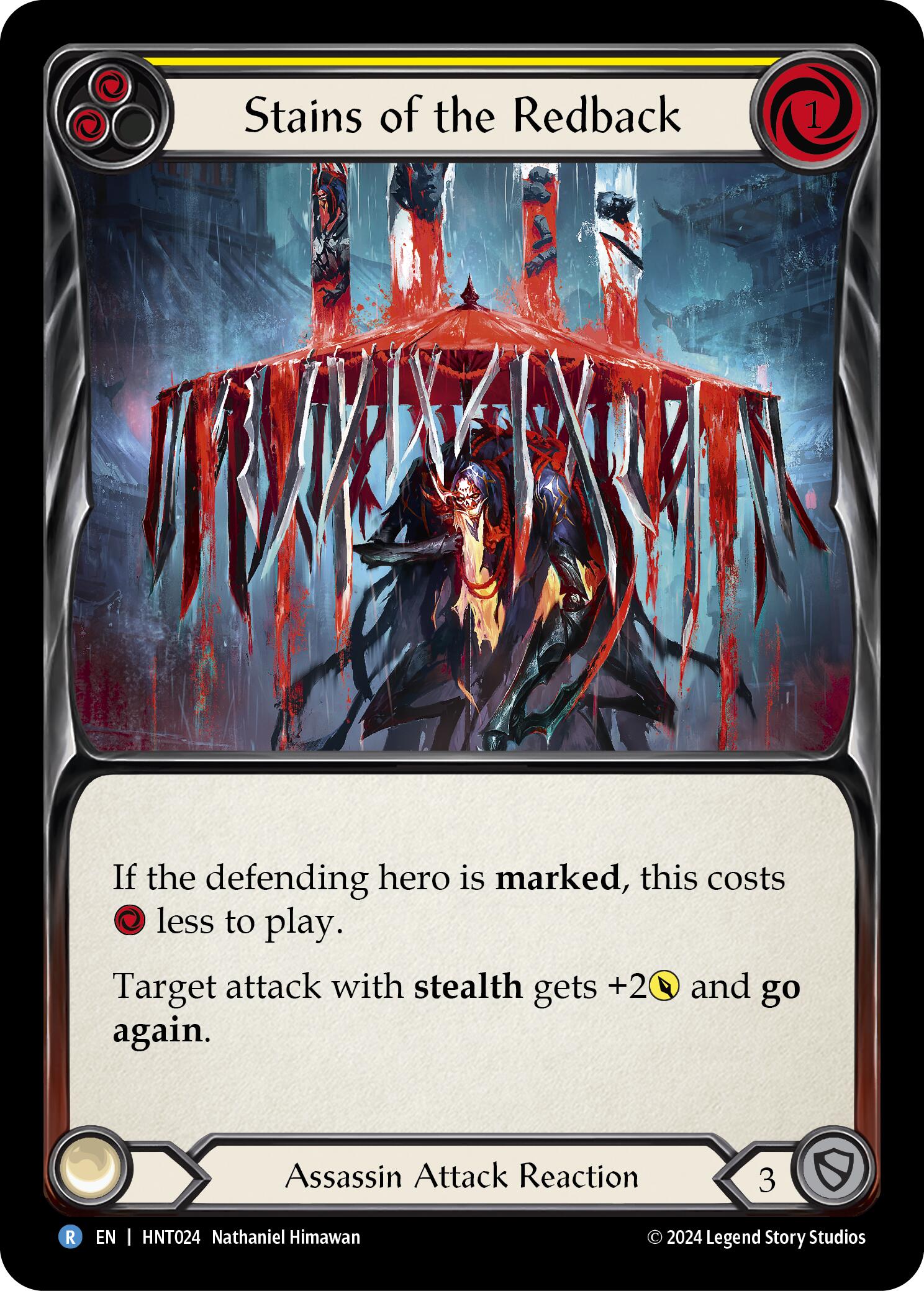 Stains of the Redback (Yellow) [HNT024] (The Hunted)  Rainbow Foil | Good Games North