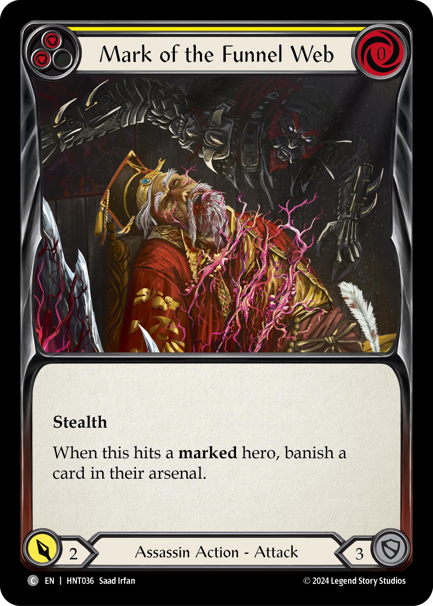 Mark of the Funnel Web (Yellow) [HNT036] (The Hunted)  Rainbow Foil | Good Games North