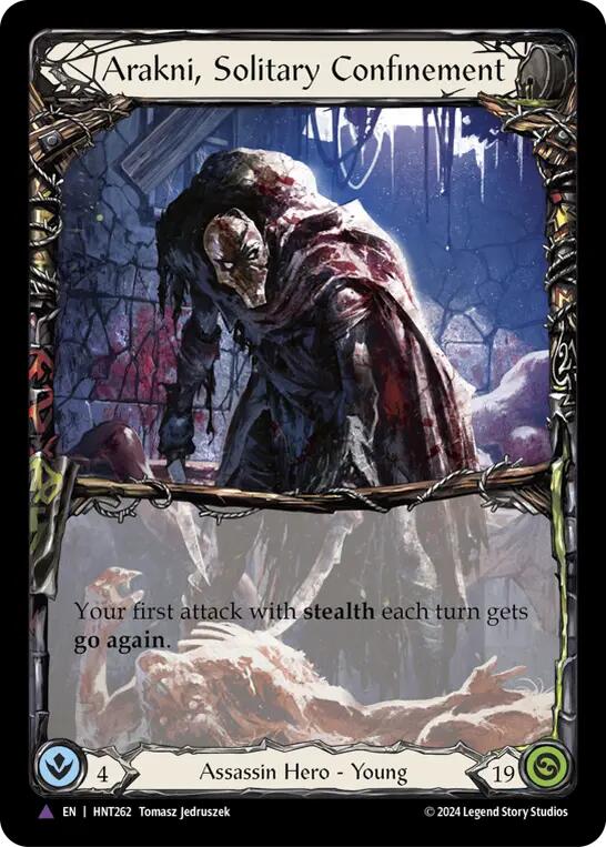 Arakni, Solitary Confinement (Marvel) [HNT262] (The Hunted)  Cold Foil | Good Games North