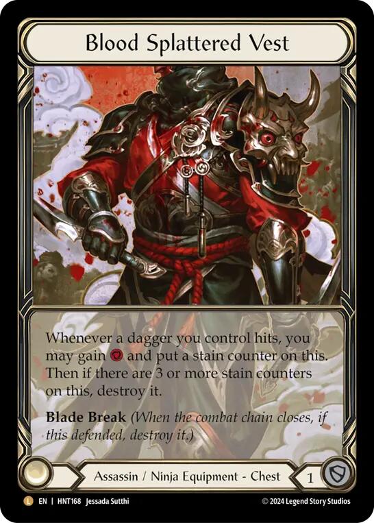 Blood Splattered Vest (Extended Art) [HNT168] (The Hunted)  Cold Foil | Good Games North