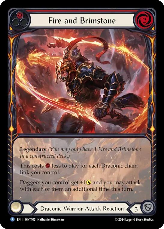Fire and Brimstone (Extended Art) [HNT105] (The Hunted)  Rainbow Foil | Good Games North