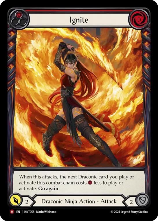 Ignite (Extended Art) [HNT058] (The Hunted)  Rainbow Foil | Good Games North