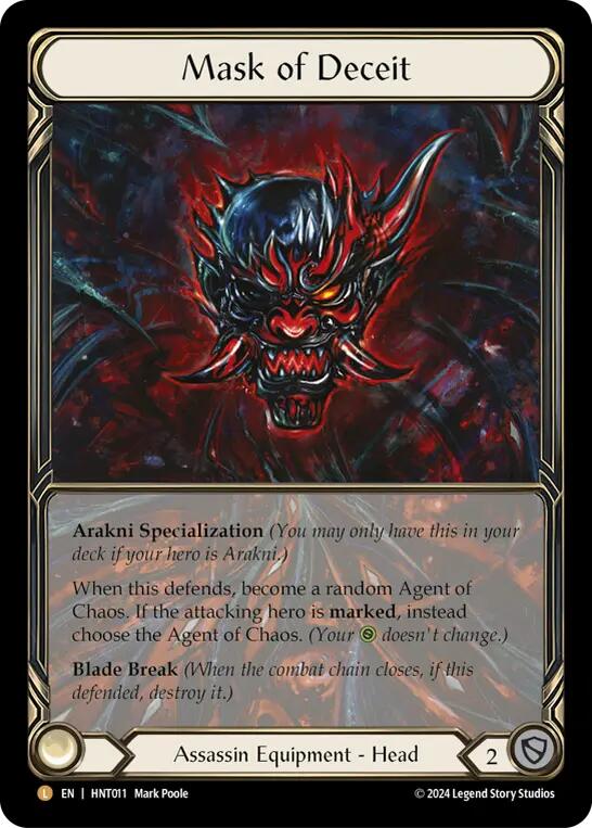 Mask of Deceit (Extended Art) [HNT011] (The Hunted)  Cold Foil | Good Games North