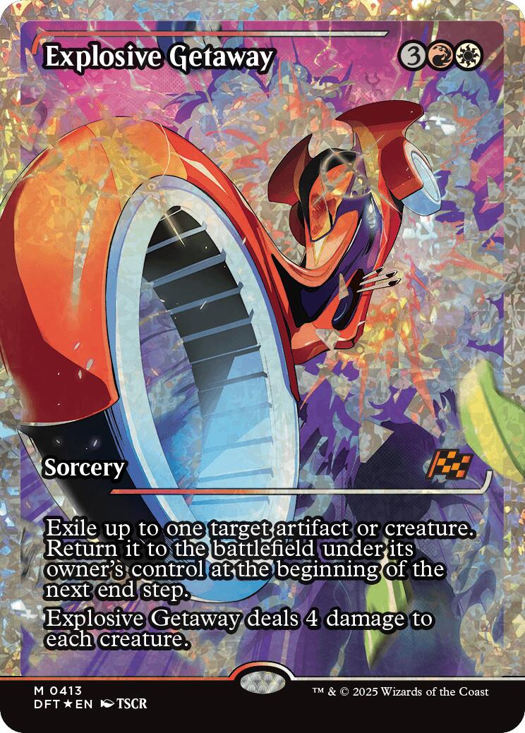 Explosive Getaway (Showcase Fracture Foil) (Japanese) [Aetherdrift] | Good Games North