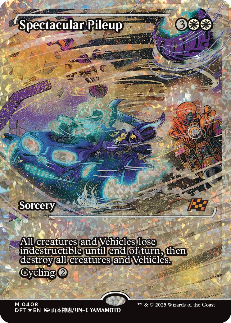 Spectacular Pileup (Showcase Fracture Foil) (Japanese) [Aetherdrift] | Good Games North