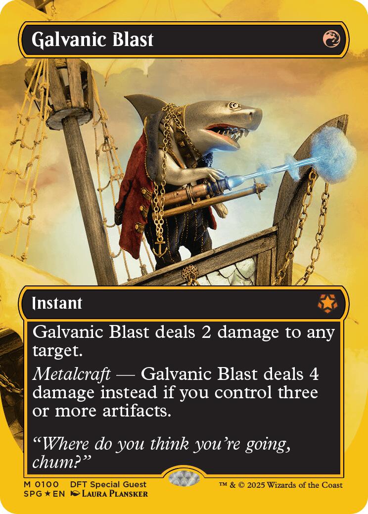 Galvanic Blast (Borderless) (First-Place Foil) [Aetherdrift Special Guests] | Good Games North