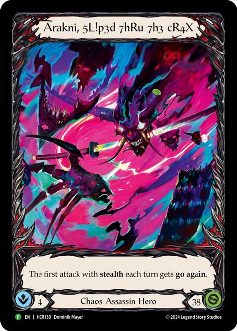 Arakni, 5L!p3d 7hRu 73h cR4X (Extended Art) [HER130] (Promo)  Cold Foil | Good Games North