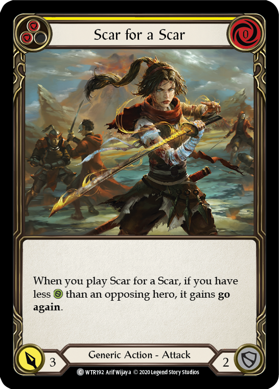 Scar for a Scar (Yellow) [U-WTR192] (Welcome to Rathe Unlimited)  Unlimited Rainbow Foil | Good Games North
