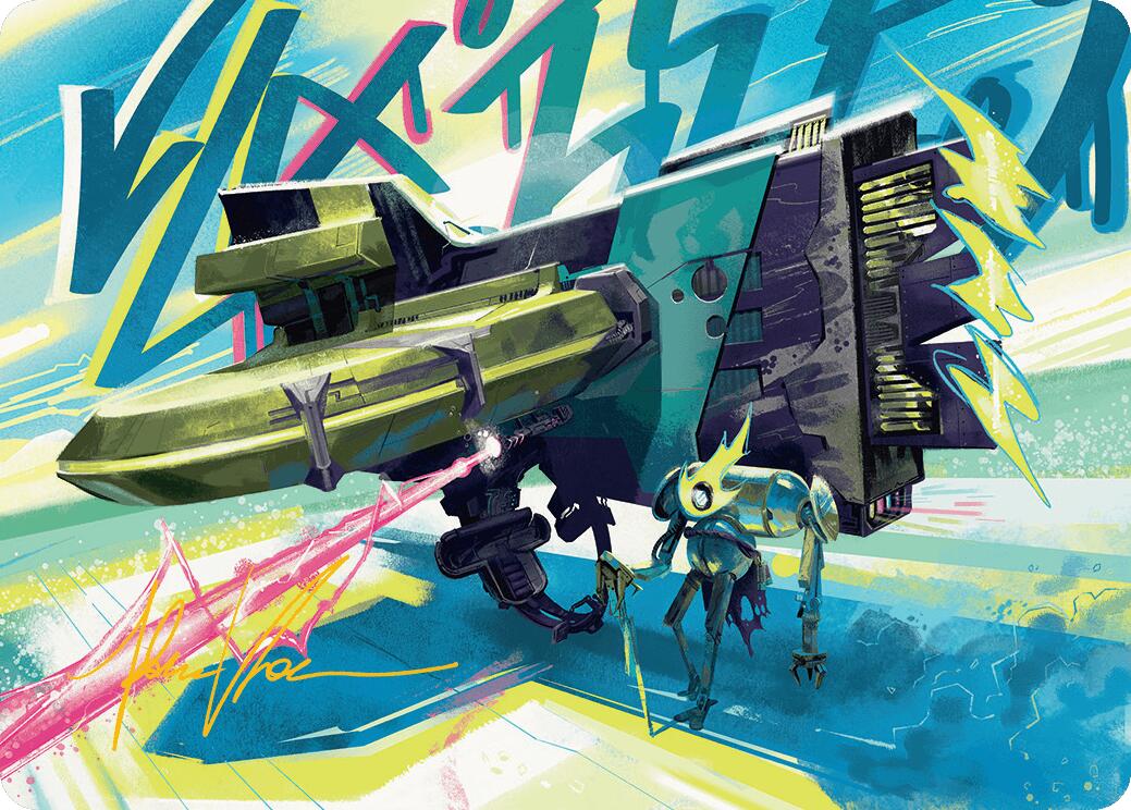 Salvation Engine Art Card (Gold-Stamped Signature) [Aetherdrift Art Series] | Good Games North