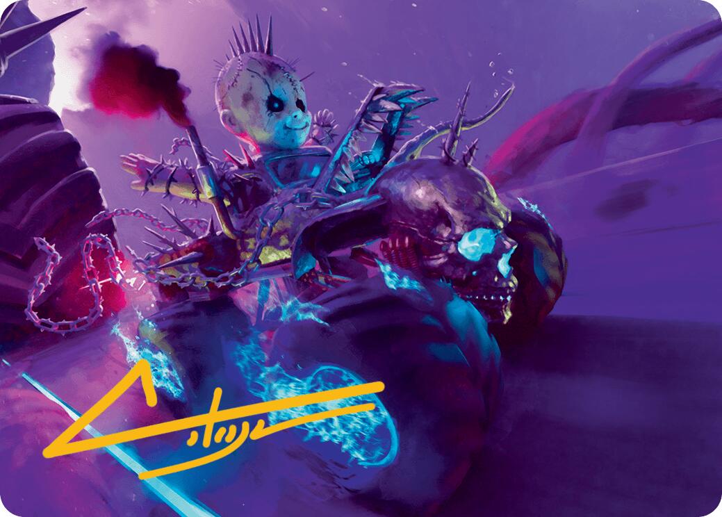 Pactdoll Terror Art Card (Gold-Stamped Signature) [Aetherdrift Art Series] | Good Games North