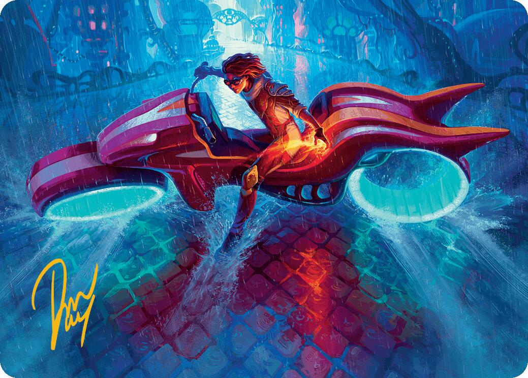 Chandra, Spark Hunter Art Card (Gold-Stamped Signature) [Aetherdrift Art Series] | Good Games North