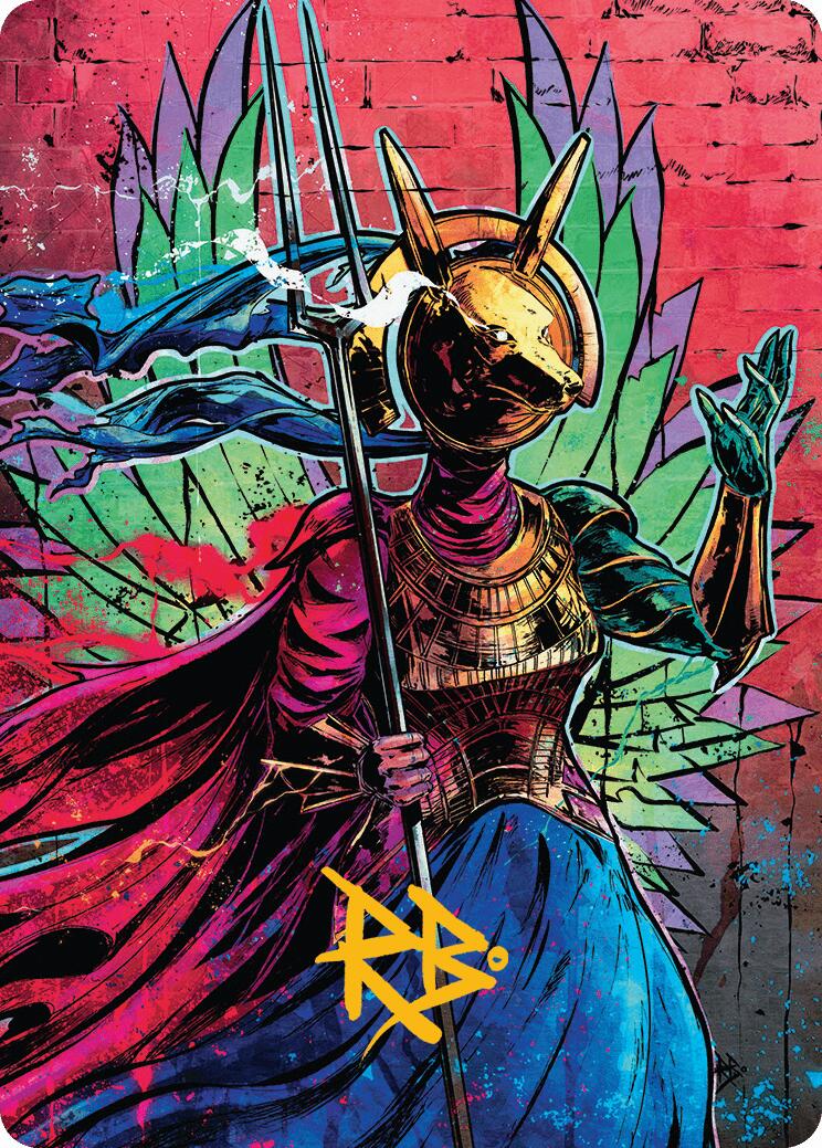 Hazoret, Godseeker Art Card (Gold-Stamped Signature) [Aetherdrift Art Series] | Good Games North